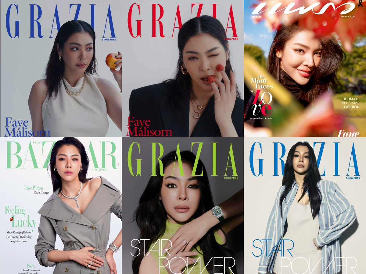 lovefaye941014's tweet photo. I’m so proud of you, @malisorn00! These are the things you deserve! 6 major magazine covers in 1 year. 🥰🥺
I AM SO PROUD OF YOU, Our Cover Girl! ✨
#FayePeraya #HarpersBazaarSG #PraewMagazine #GraziaSingaporexFaye https://t.co/cgdd6QiKfR