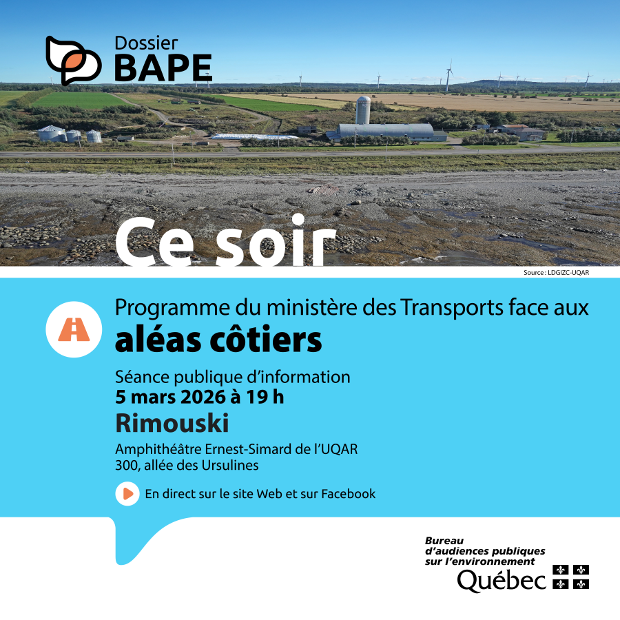 Bureau d'audiences publiques sur l'environnement tweet media