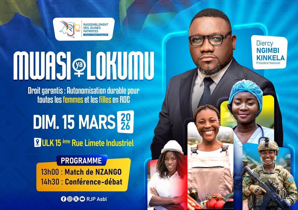 central_sage's tweet photo. Ce 15 mars 2026, Diercy NGIMBI KINKELA @ngimbidiercy1 met à l’honneur la femme congolaise à travers MWASI YA LOKUMU, une activité dédiée à la valorisation de sa force, de son courage et de son esprit entrepreneurial. https://t.co/d5k8XBgGRy