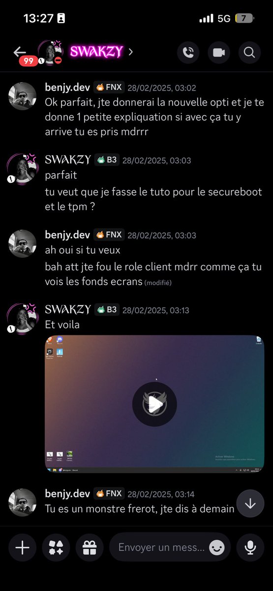 benjy_ggs's tweet photo. @itsCatGamer @FenixProject_ Hello, you are wrong its not FenixOS, its a video recorded on FoxOS by @SwakzyFNBR he wasn’t on our yet

If you want to try our future update and optimization, I would be honored to let you test it.
Here is the screen, i gave him the wallpaper for the record. https://t.co/tTRRCDF4ej