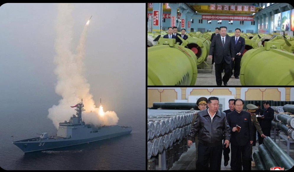 RealWestern2003's tweet image. #coree of the north | Kim jong-un announces that the navy is acquiring nuclear weapons after the firing of a sea-to-surface missile.