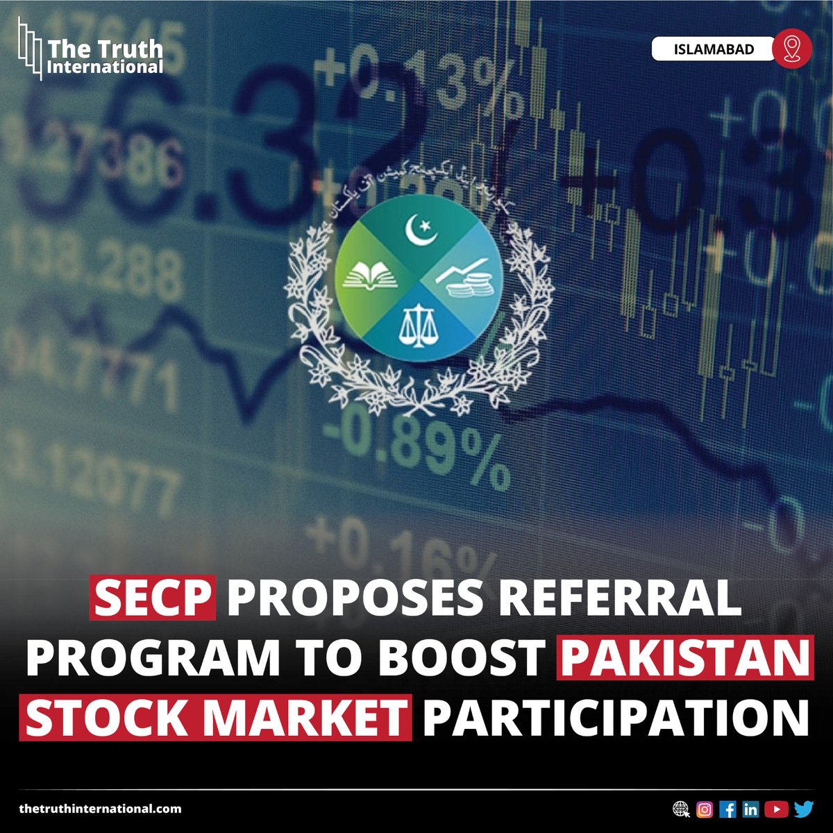 ttimagazine's tweet image. SECP Proposes Referral Program to Boost Pakistan Stock Market Participation

READ MORE: thetruthinternational.com/secp-proposes-…

#SECP #Proposes #Referral #Program #Boost #Pakistan #StockMarket #Participation #Islamabad #TTI