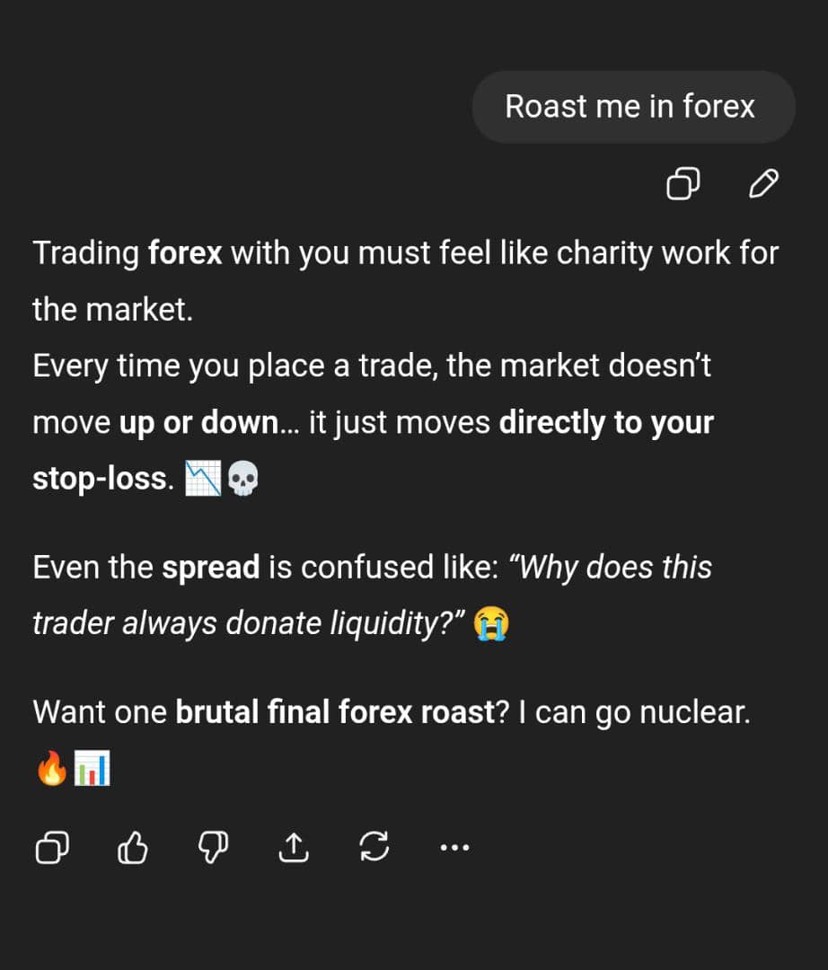 afia_korandy's tweet photo. ChatGPT roasted me!!!😭😂💔

#Forex #XAUUSD #crypto #stock https://t.co/5ZNolNdRmd