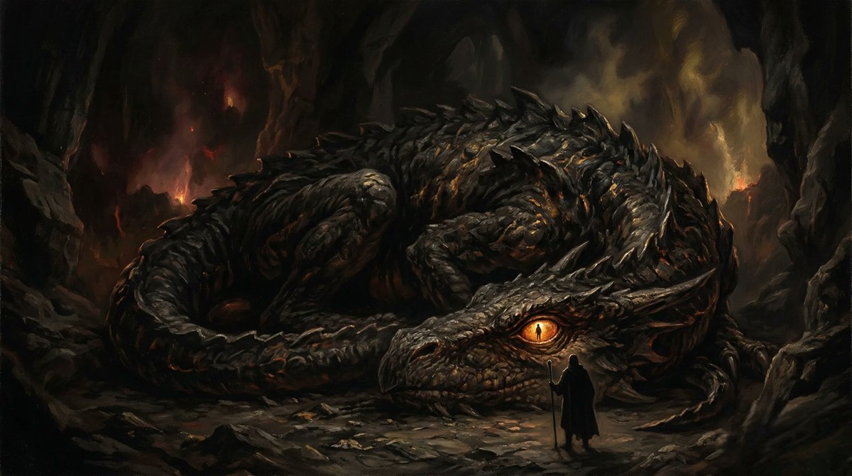 🐉 Tolkien no inventó a sus dragones. Los estudió durante décadas antes de escribirlos.
Y cuando los escribió, los convirtió en algo que ninguna mitología había hecho antes.