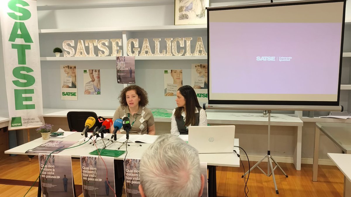 SATSE_GALICIA's tweet photo. 📹Pilar Martís, responsable de Igualdad de SATSE Galicia:

🚨 Casi 6 de cada 10 #enfermeras/fisios piensa en abandonar por conciliación

👉 El 40% ven dañada su salud física y mental 

👥60% señala falta de personal como barrera

¡Que no dejen tu vida en pausa!
#ConciliacionReal https://t.co/AlEjB43MoZ