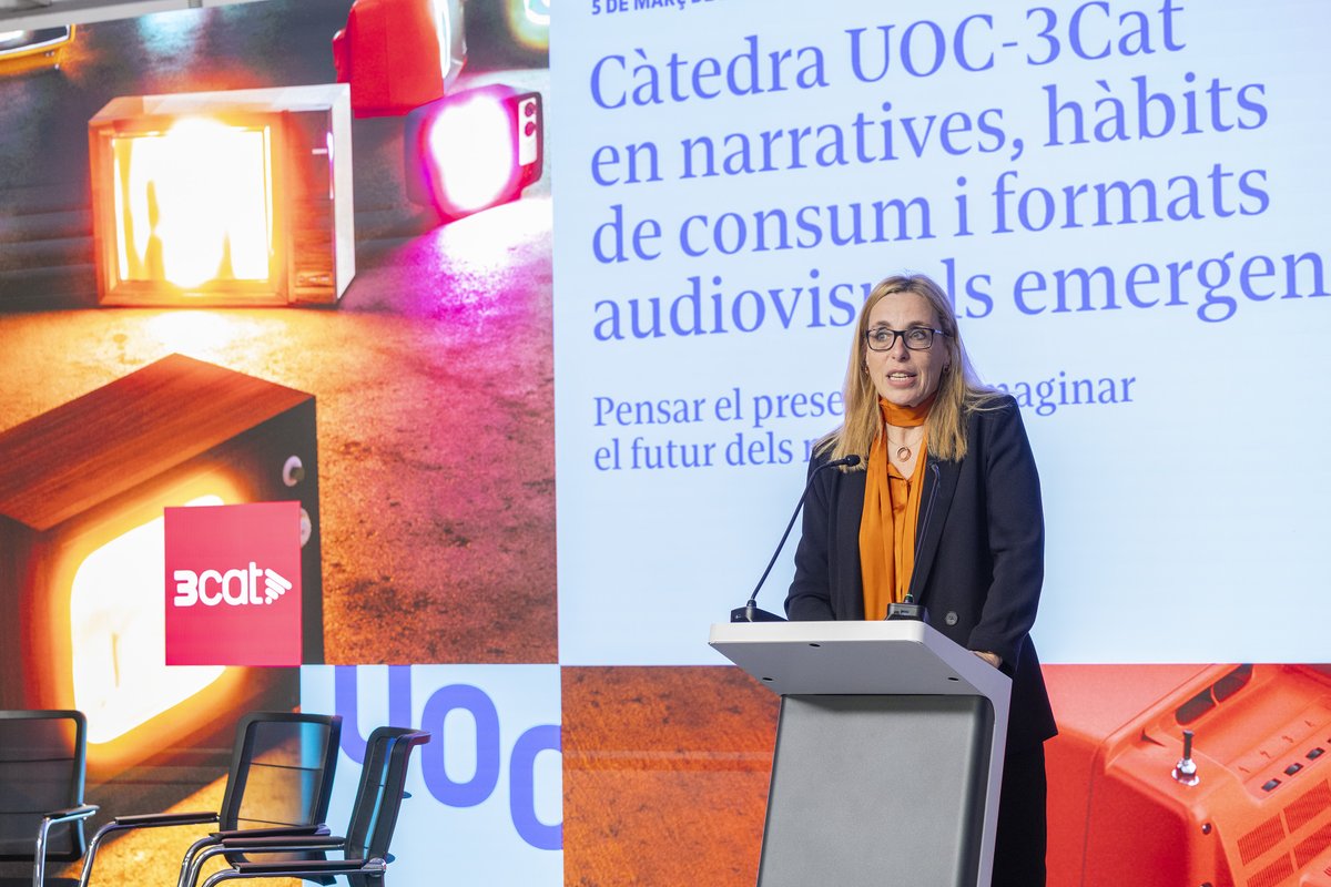 LaureaFolch's tweet image. La @UOCuniversitat i @3CatCorporatiu han presentat avui la nova "Càtedra UOC-3Cat en Narratives, Hàbits de Consum i Formats Audiovisuals Emergents", un espai estable de col·laboració entre la universitat i el sector #audiovisual per impulsar la recerca aplicada, generar