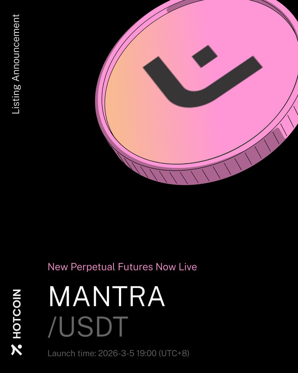 HotcoinGlobal's tweet image. 🚀 MANTRAUSDT Perpetual Futures are now live on Hotcoin

Up to 50x leverage

Start trading now: Hotcoin.com 
#Hotcoin #MANTRA