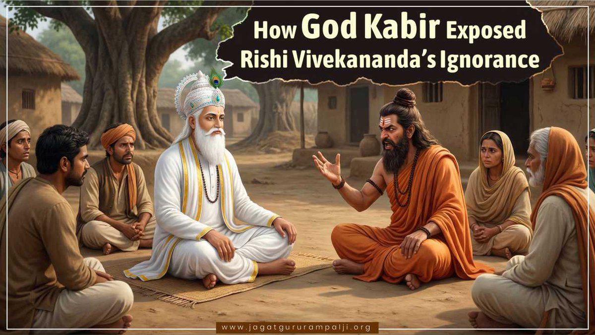 Religious pride and inherited beliefs often prevent people from recognising the truth, even when it stands before them. When Supreme God Kabir descended as Kabir Saheb in a divine role play in Kashi more than 600 years ago, He challenged a preacher named Vivekanand during His