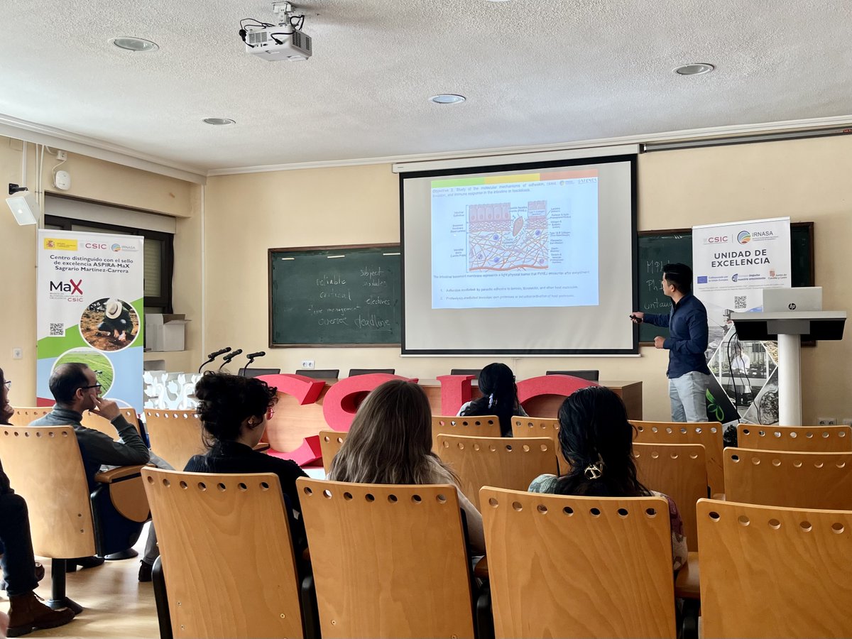 atenea_lab's tweet photo. Los primeros resultados de nuestro proyecto PERSEUS ya empiezan a aparecer, y nuestro estudiante de doctorado, Eddier, nos los presenta en el programa de seminarios del @irnasa_csic 😀 Financiado por @CienciaGob, @AgEInves y FEDER, EU 🐑🪱 https://t.co/oPGqPmKmVj
