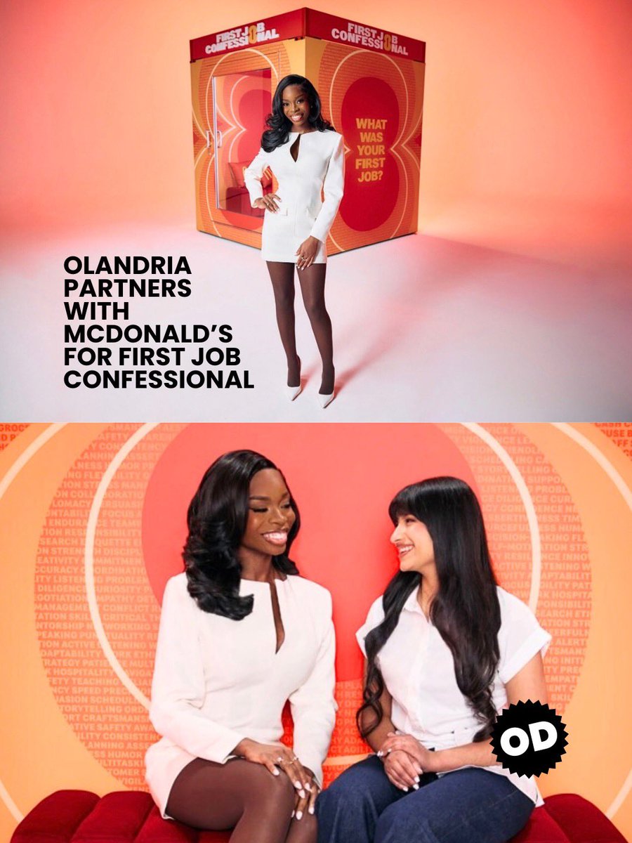 OlandriaDaily's tweet image. Olandria partners up with McDonald’s to help put America’s first jobs center stage with McDonald’s First Job Confessional! 👏🏾