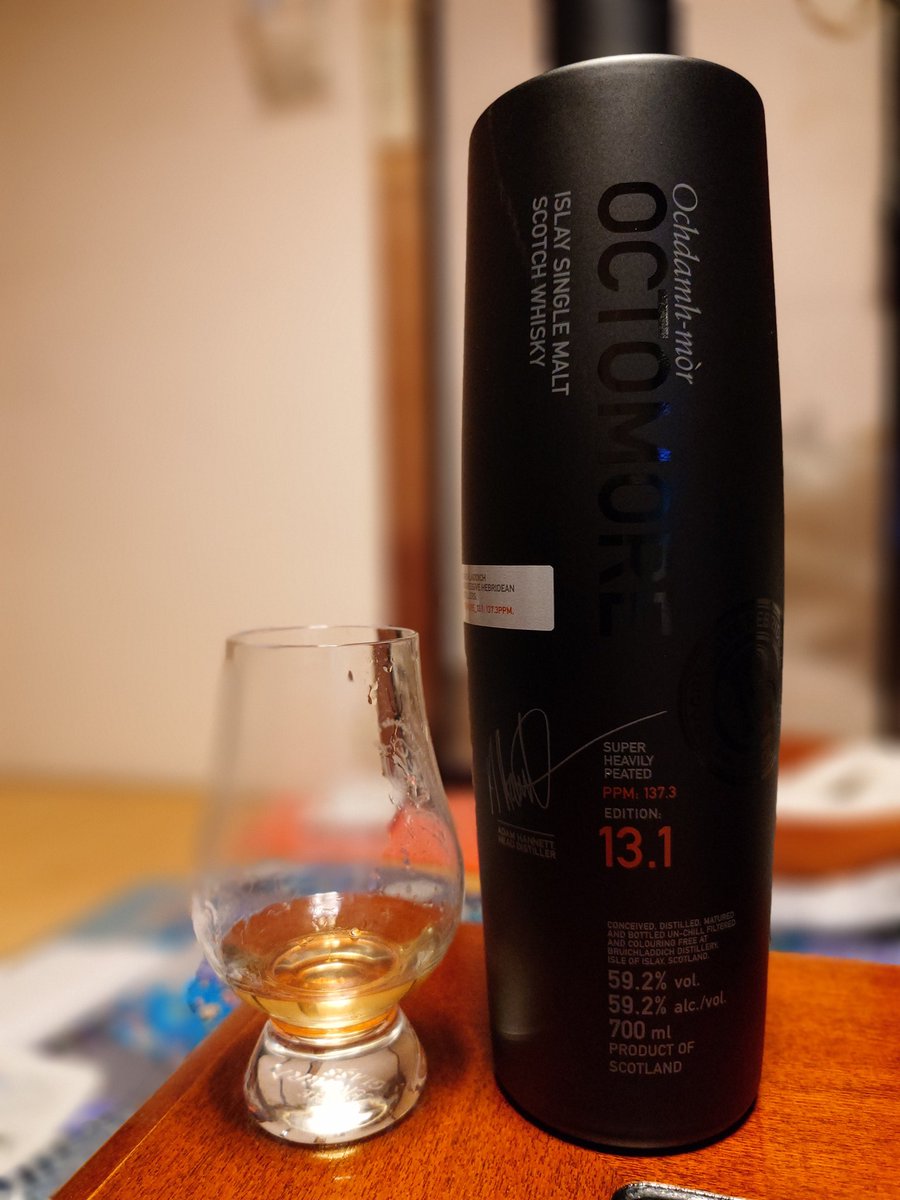 今日のウイスキー6杯目 オクトモア13.1スコティッシュ・バーレイ 久々