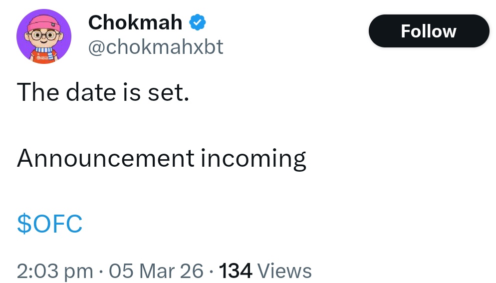 Finally the long await  drop is coming this month. 

$OFC ( OneFootball club) Coming 🔥 

How much Profit you are expecting from this projecj?

1$ or 1k$.