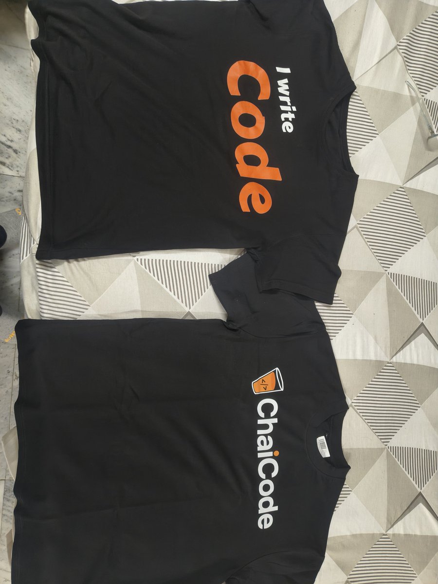 🫶 Got another Tshirt in my Inventory.
Thanks to my mentors <a href="/nirudhuuu/">anirudh</a> ,<a href="/Hiteshdotcom/">Hitesh Choudhary</a> <a href="/piyushgarg_dev/">Piyush Garg</a> .