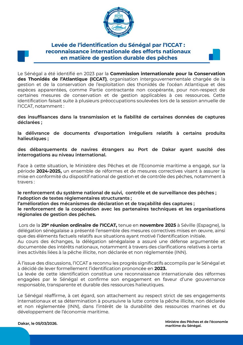 Ministère des Pêches et de l’Économie maritime tweet media