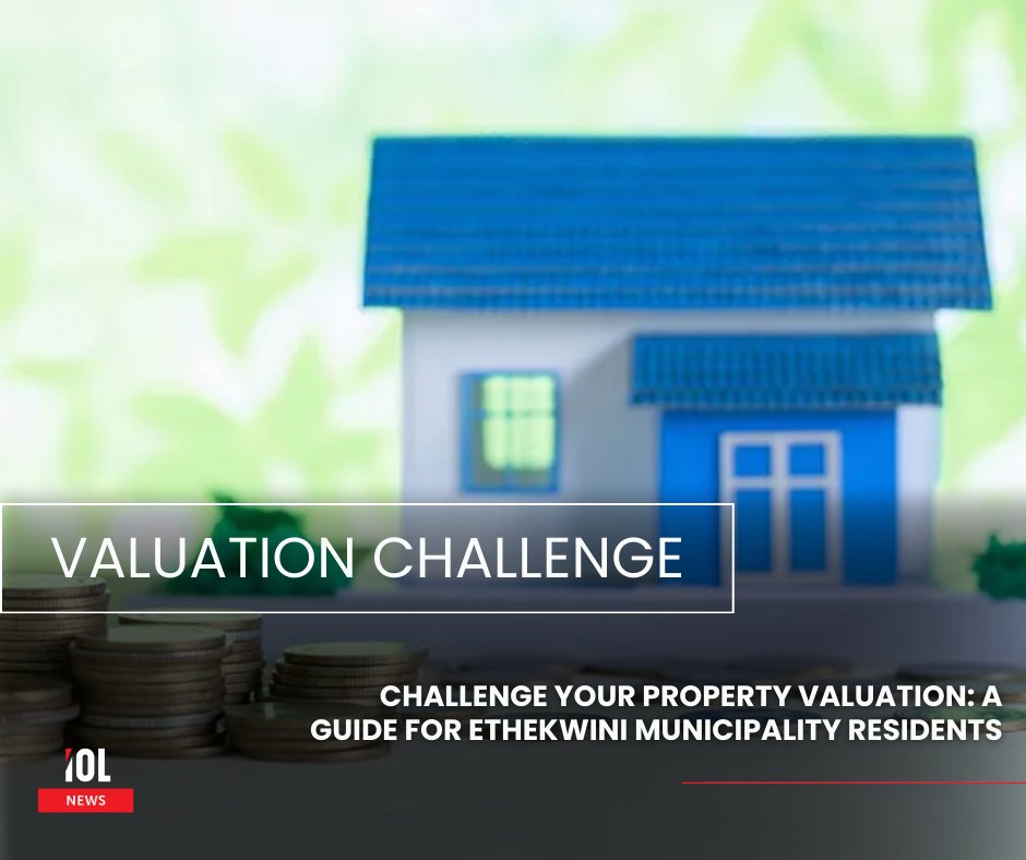 IOL's tweet image. eThekwini property owners are urged to review the General Valuation roll and lodge objections if their property valuations are incorrect or inflated, with the ERPM hosting a webinar to guide ratepayers on how to challenge them. 
#eThekwini #PropertyValuation #GV2026 #Ratepayers