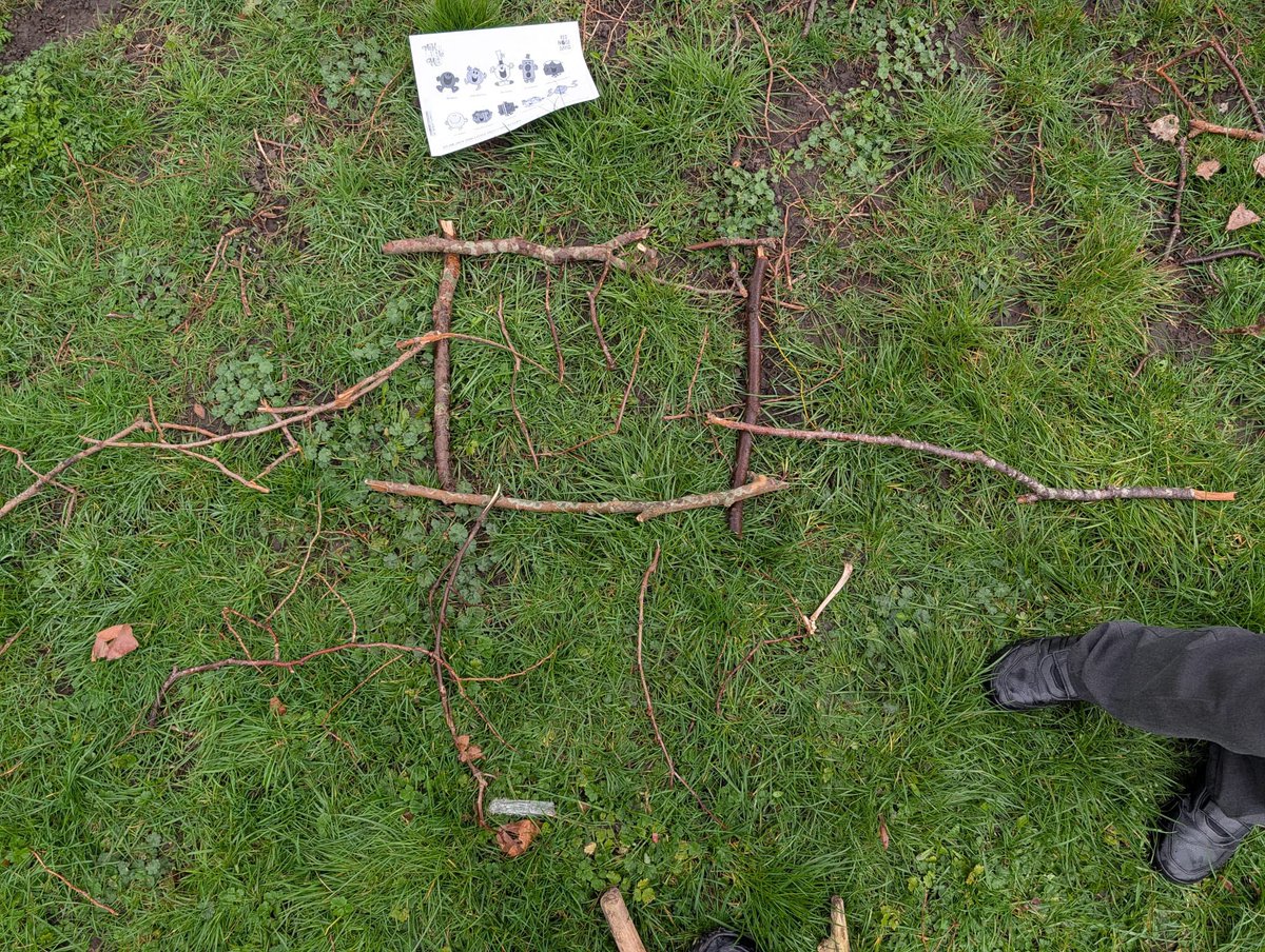 BarkerendPLA's tweet photo. Year 1 had a wonderful time in Forest School creating their very own Mr Men characters using natural resources! 🌿🍂 #WorldBookDay2026 #wearestar #teamwork https://t.co/k5uDicPUVP