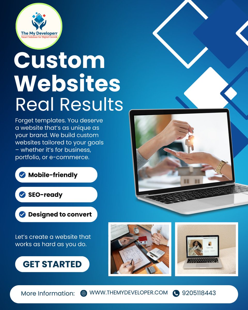 Themydevelper's tweet photo. Your business deserves more than a template. 🚀
Get a custom website that is mobile-friendly, SEO-ready, and built to convert visitors into customers.
Start your digital journey with The My Developer today.
🌐 https://t.co/nIWnrs4AZo
📞 9205118443

#WebsiteDevelopment #CustomWeb https://t.co/oPNFsIMUvh