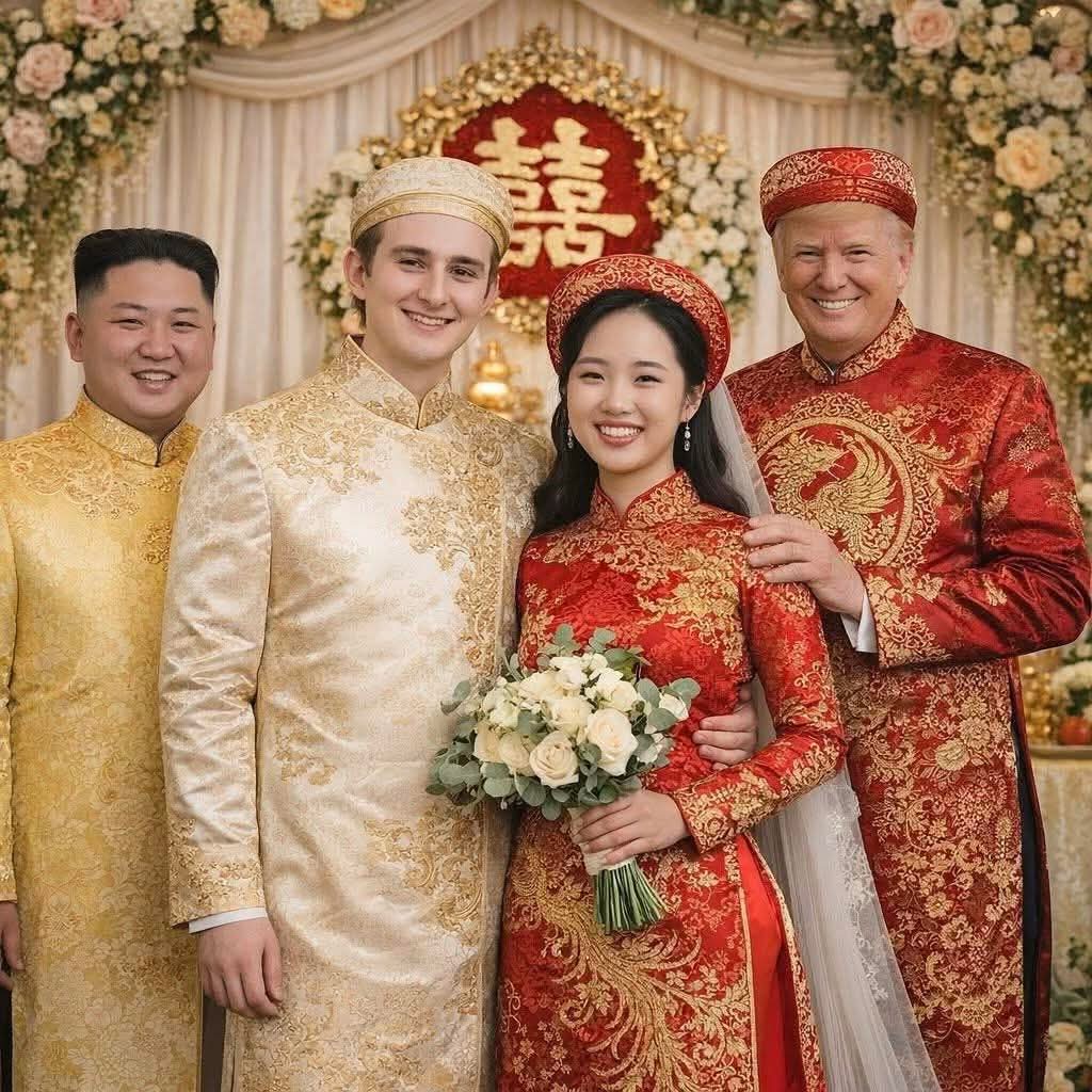 BillNg1001's tweet photo. The world is in peace! #StopWar #trump #BaronTrump #kimjungun #worldwedding https://t.co/TpDKzVFM2D