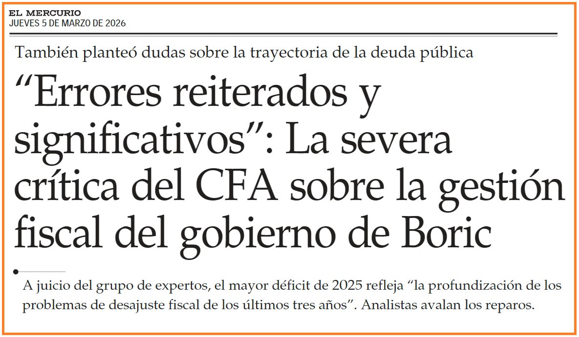 El legado.
¿Esto es ignorancia bruta o un burdo intento por tratar de engañar a los chilenos?
¿Por qué no se denuncia a Mario Marcel y Nicolás Grau a los Tribunales de Justicia?
¿Es así de simple y gratis, dañar severamente a todo un país?