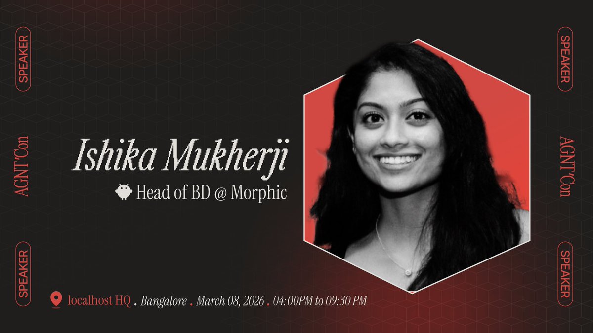 innercircle_so's tweet photo. Meet @IshikaMukerji Head of BD @morphic at AGNT'Con on 08|03|2026.

Watch Ishika talk about the agentic future of creative production, how Morphic is turning prompts into stories, and why AI sidekicks are the new creative team. https://t.co/ZrGGN7Dov2