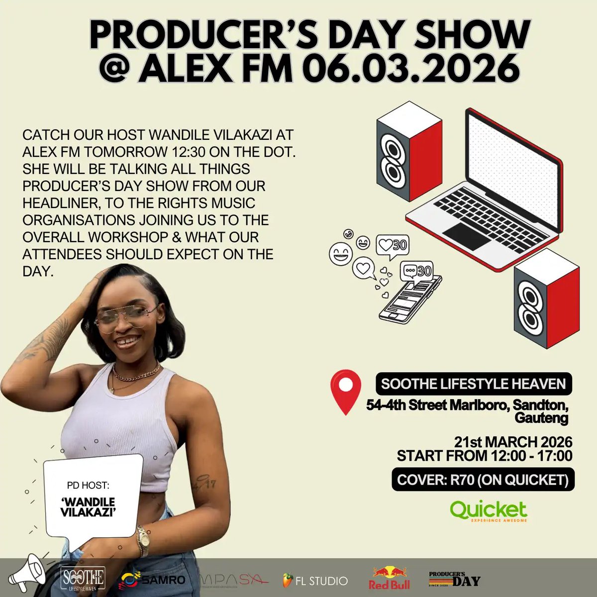 Nutshell_Comm's tweet photo. Another one in the bag for Producer’s Day! 🔥
Tune in to @Alexfm at 12:30 PM sharp as we share more about the upcoming Producer’s Day workshops and what to expect. https://t.co/pwyOhBt9ef