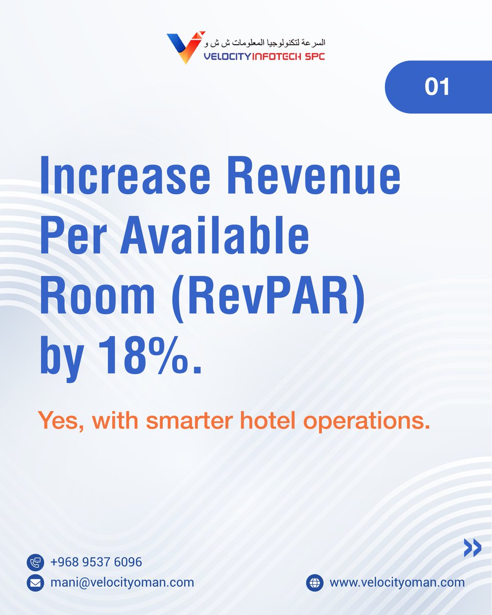 VelocitySPC's tweet photo. TOSSKEY Software by Velocity centralizes reservations, front desk, housekeeping and pricing, helping hotels improve occupancy and grow RevPAR with confidence.

Ready to optimize your hotel operations?
Get a demo today

#HotelManagementSoftware #POS #HospitalityOman #OmanHotels https://t.co/ER8bLPA8BE