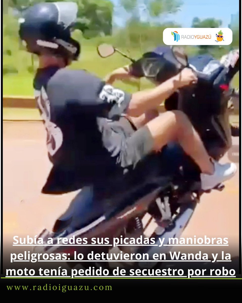 Un joven de 20 años que se filmaba realizando picadas y maniobras temerarias para evadir controles vehiculares en la localidad de Wanda terminó detenido

radioiguazu.com
whatsapp 3757525155