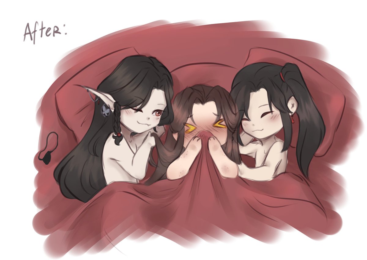 #TGCF #HuaLian 

I finally finished this art!
🦊🐰🦊