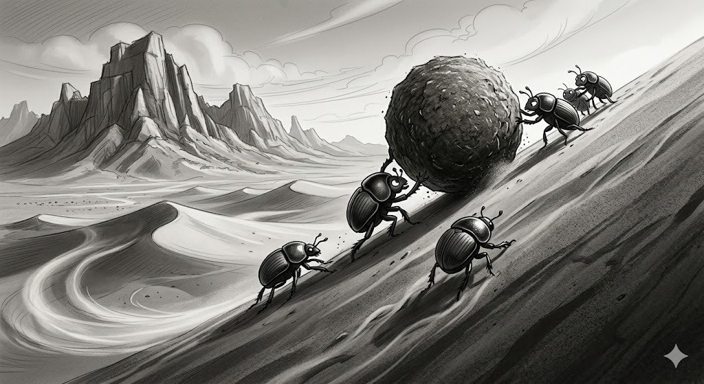 SealonSol27's tweet photo. In a world where chaos reigns and noise never ceases, the smallest creatures teach the greatest lessons. The dung beetle rolls tirelessly, turning waste into purpose, struggle into progress.

$BEETLE is more than a token. It is resilience, consistency, and quiet strength. While others chase hype, we build, we hold, we endure. Every obstacle becomes a stepping stone; every challenge, a lesson.

Join us not for the climb, but for the journey. True value is not in the fleeting moments of glory, but in the legacy we leave together.

$BEETLE – persistence is power.