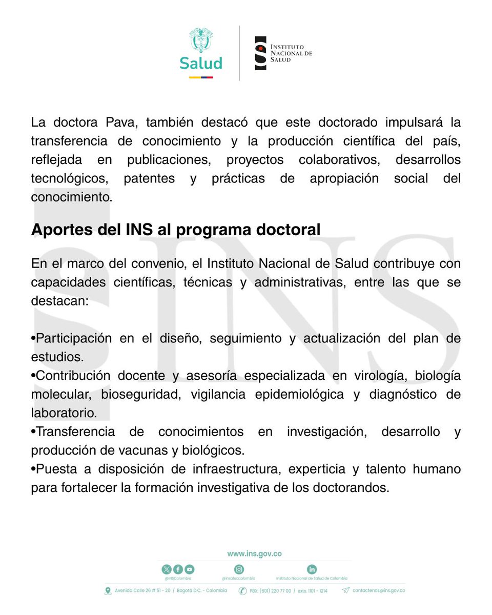 Instituto Nacional de Salud🇨🇴 tweet media