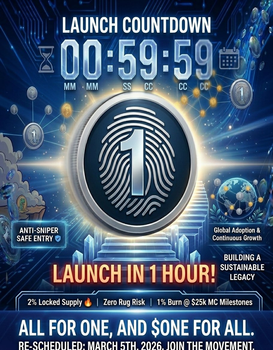 OneTokenDev's tweet photo. 🚀 FINAL COUNTDOWN: $ONE LAUNCH in 1H !     

   The Contract Address (CA) will be posted right here at approximately 14:00 UTC.    

    join Telegram Group : https://t.co/SX71nqF2oI

 #Solana #token #COIN #SOL #Crypto #Web3 #Altcoin #PumpFun #Raydium #AntiRug https://t.co/xafk7UtC8h