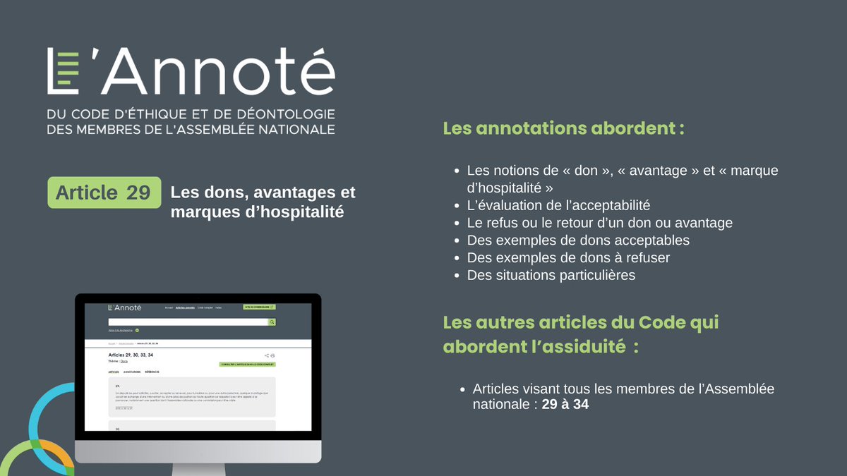 Commissaire à l'éthique et à la déontologie tweet media