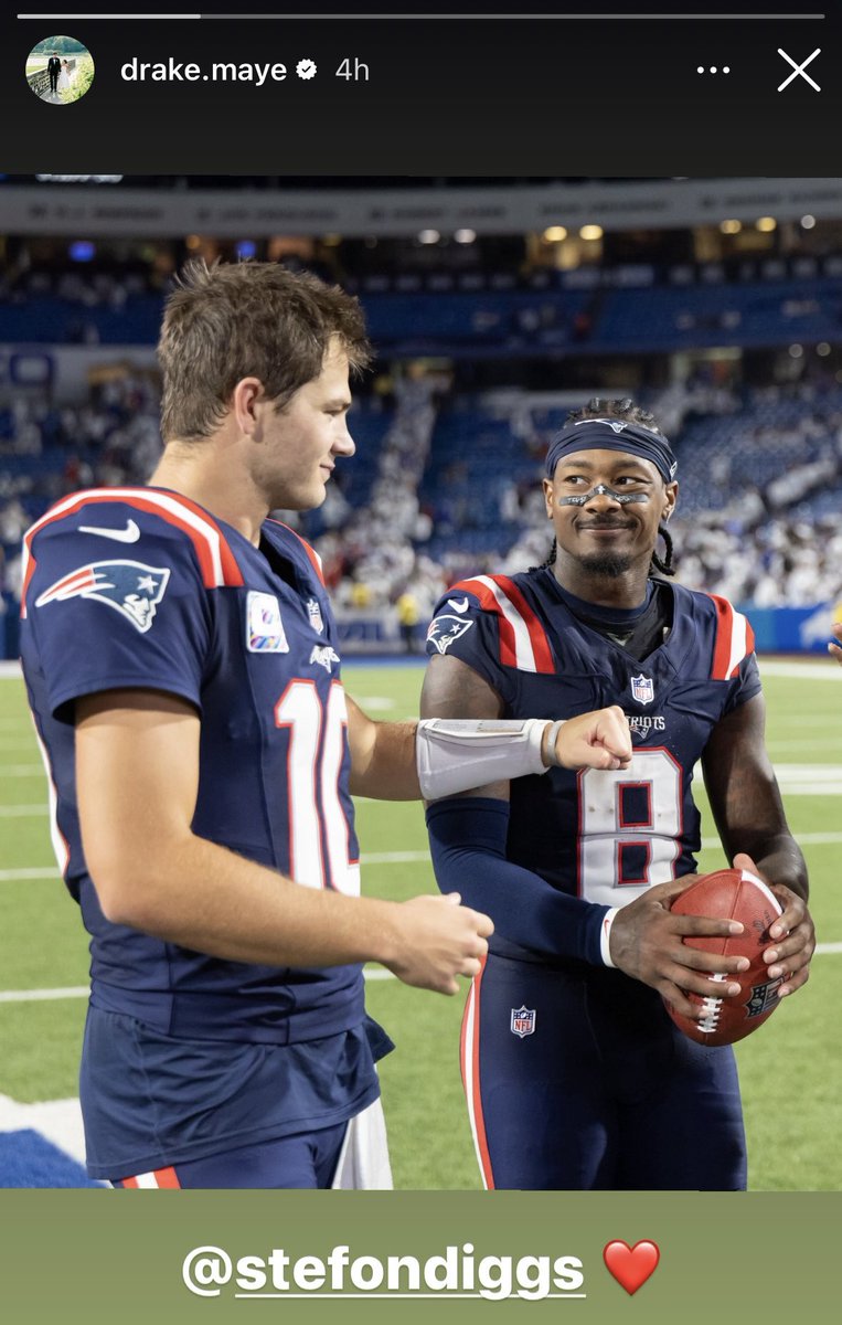 Savageboston's tweet photo. Drake Maye to Stefon Diggs on IG

❤️ https://t.co/Yw6vzqueQh
