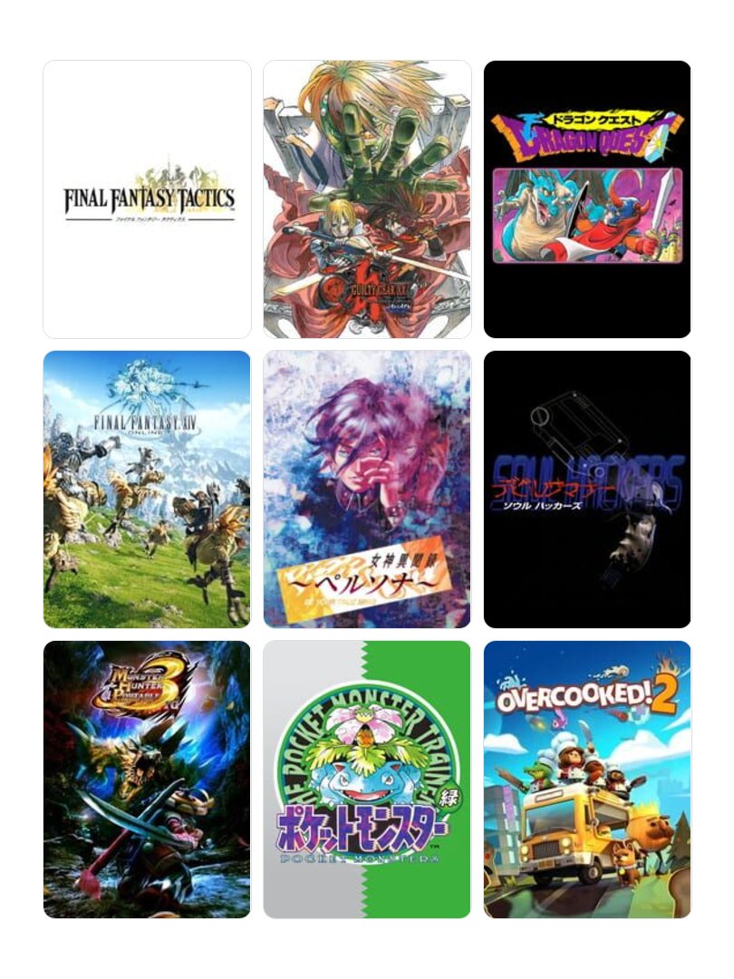 XrossK's tweet photo. 私を構成する9つのゲーム
#My9Games #私を構成する9つの��ーム
https://t.co/4kL49t1t5X https://t.co/f5aRNYIwnp