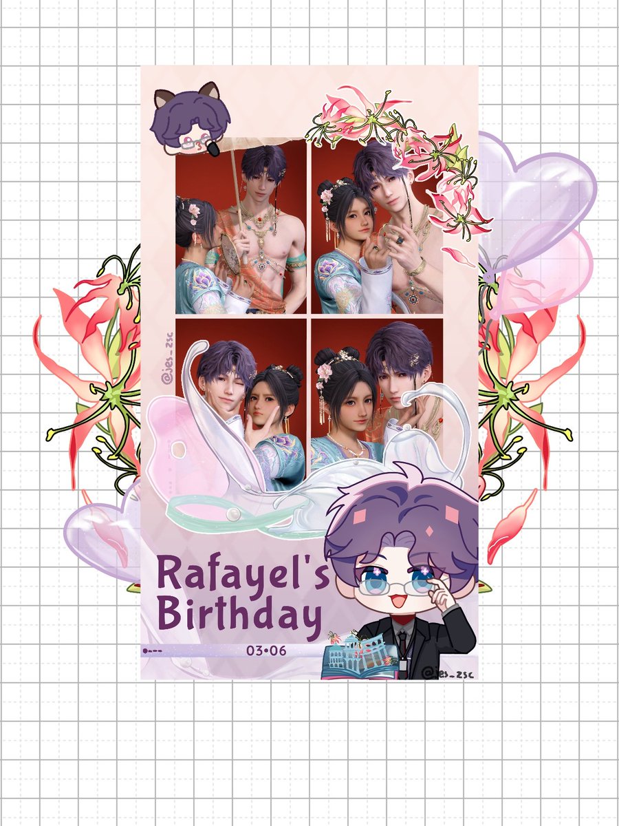 Rafayel's Birthday Photoframe 🐟
by jes_zsc

Personal Use only
♡+↻ to share it with others

Link in reply

#LoveandDeepspace
#RafayelDuskbrightSteps #Rafayel