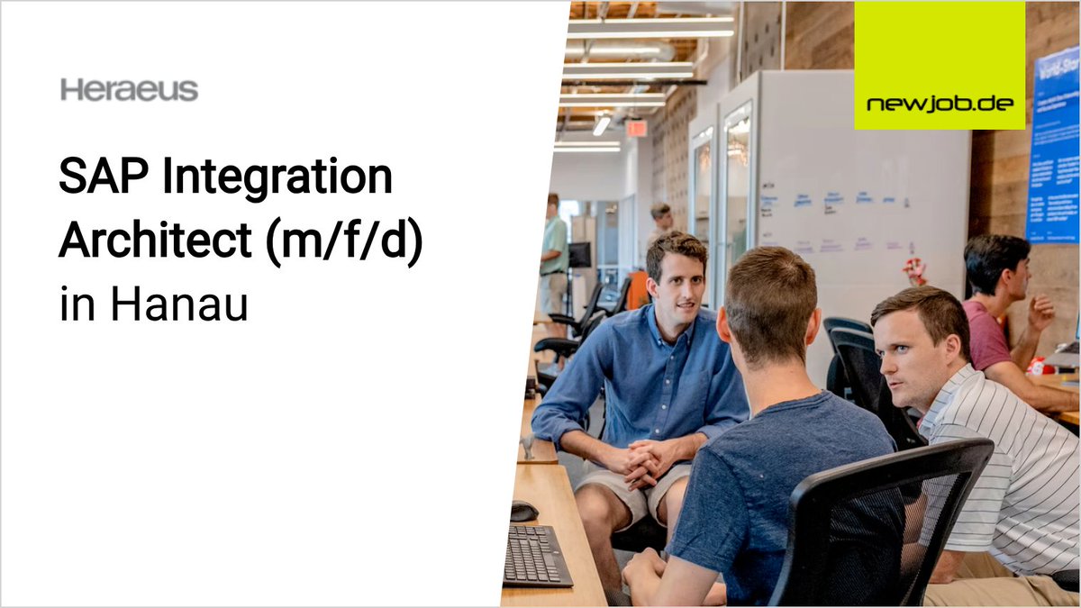 SAP Integration Architect (m/f/d)
in Hanau
gesucht von Heraeus Consulting &amp; IT Solutions GmbH
 
Jetzt Stellenanzeige ansehen:
newjob.de/stellenanzeige…