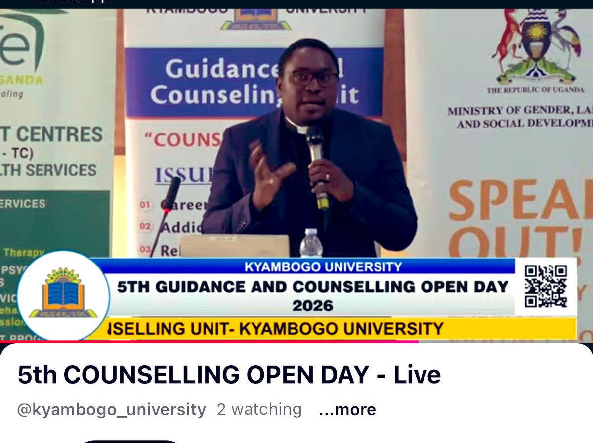 MugaluNathan's tweet photo. We had a good time at @kyambogou at the Guidance &amp; Counseling Open Day. I took students through “Stress, Burnout &amp; Emotional Fatigue”.
We discussed practical resilience techniques for better youth adjustment.
Choosing themselves was to notch. Regards to the team @WinfredKyosaba https://t.co/SemeCBcmsC