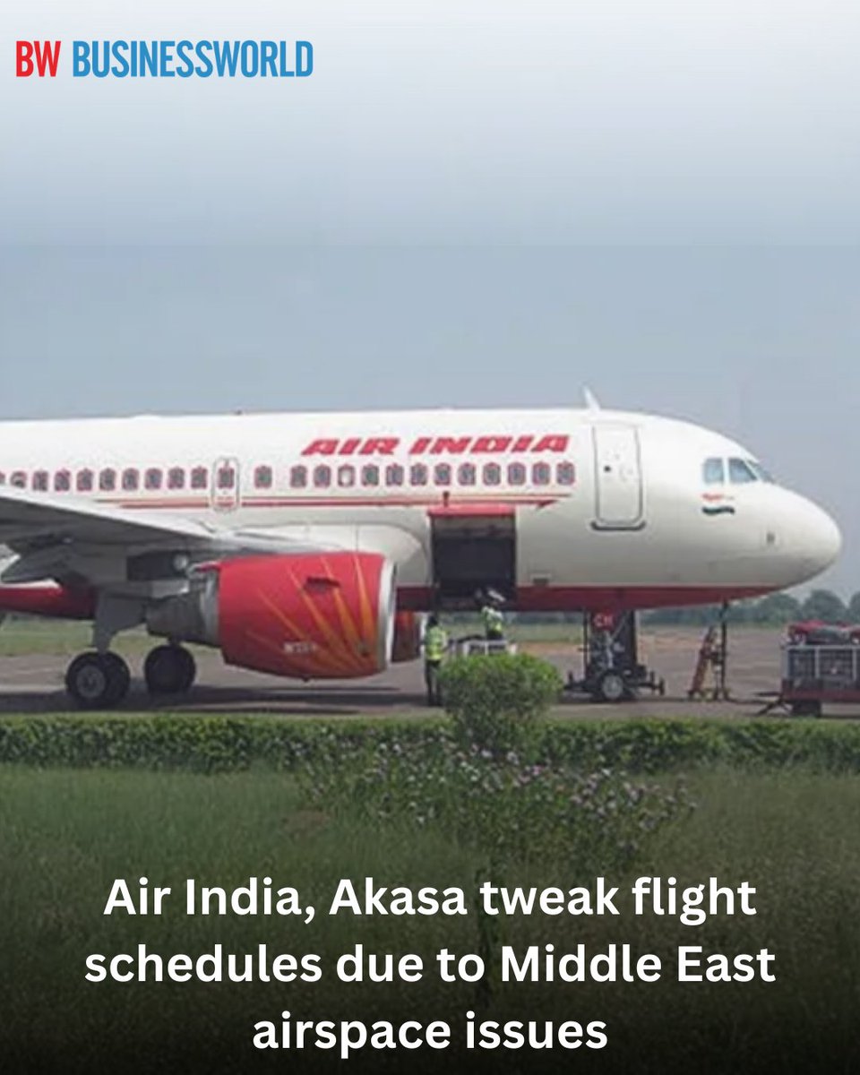 BWBusinessworld's tweet image. Air India, Akasa Adjust Flight Operations Amid Middle East Airspace Disruptions

Read more: businessworld.in/article/air-in…

@anuragbatrayo |  @NFWarsia | Tanvie Ahuja

#AirIndia #AirIndiaExpress #AkasaAir #GulfAirspace