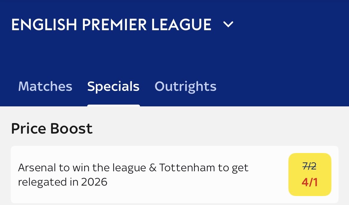 This might be the worse price boost I’ve ever seen in my entire life 🤣

Seriously <a href="/SkyBet/">Sky Bet</a> come on