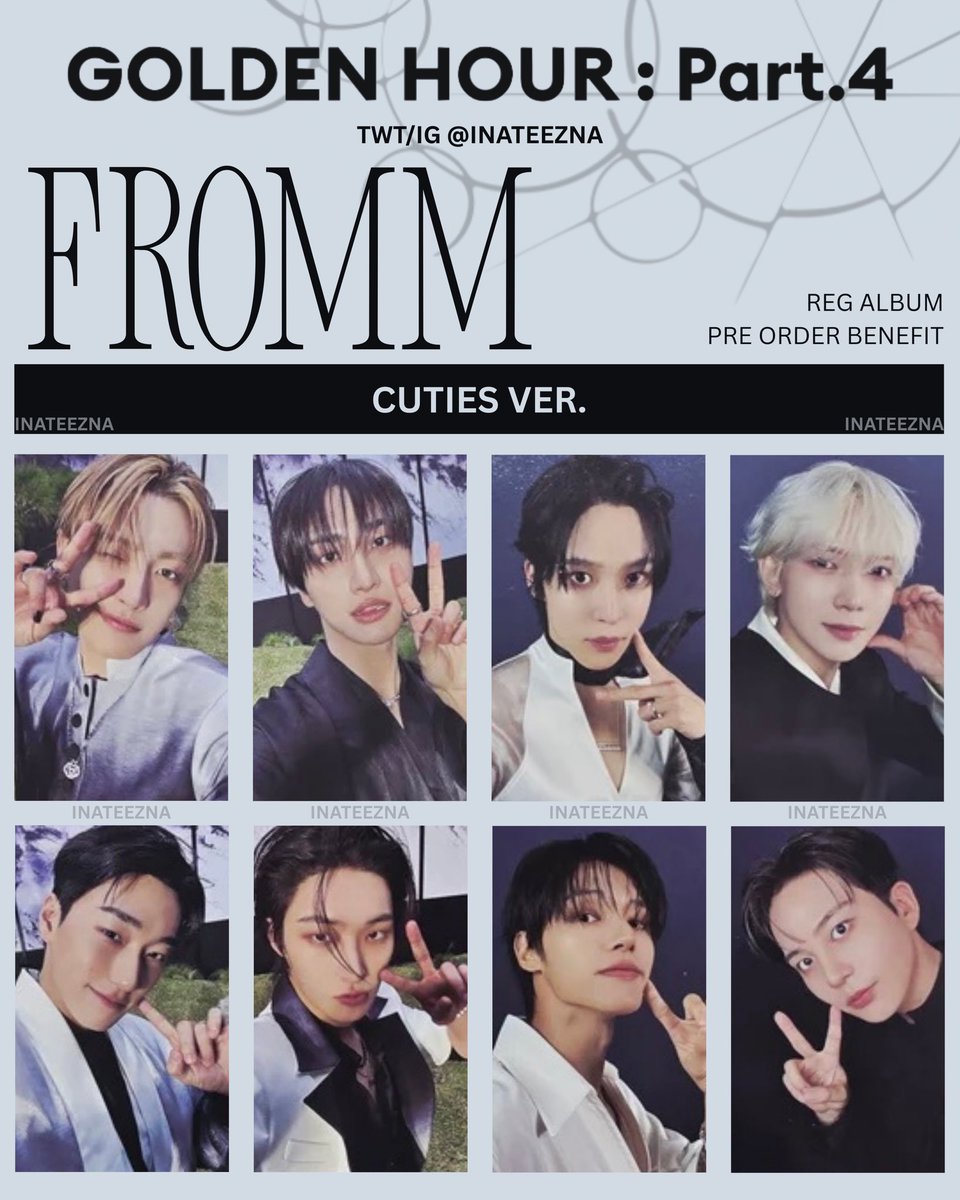 ATEEZ [GOLDEN HOUR : Part.4] GH4 PHOTOCARD PC Template Fromm Reg