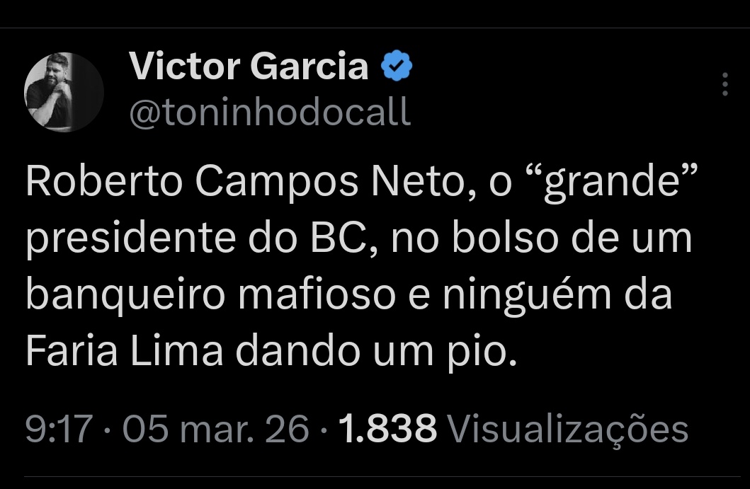MauricioNardi20's tweet image. #BancoMaster :
🔹️A Polícia Federal under Bozo/Moro nada fez.
🔹️O presidente bolsonarista do BC, RCN, nada fez.
▫️A Polícia Federal under Lula/Lewandowsky investigou e descobriu os crimes.
▫️Galípolo, nomeado por Lula, interviu no banco!
🔺️ A diferença é BRUTAL!
