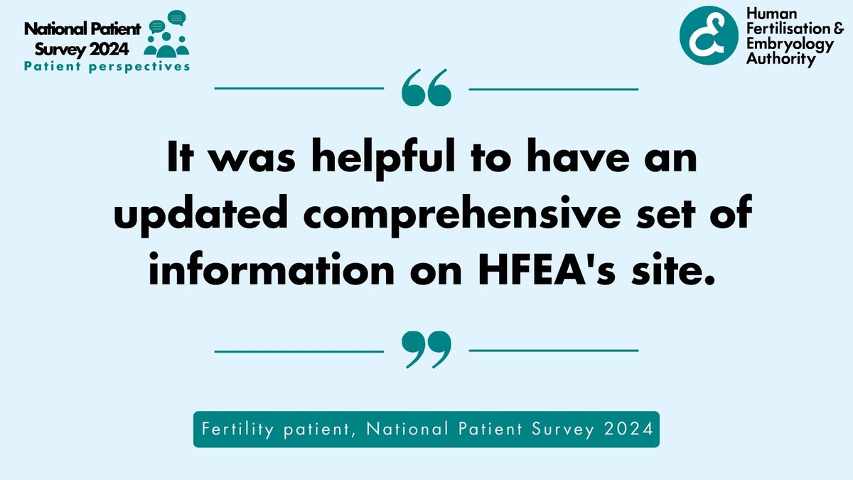 Human Fertilisation & Embryology Authority (HFEA) tweet media