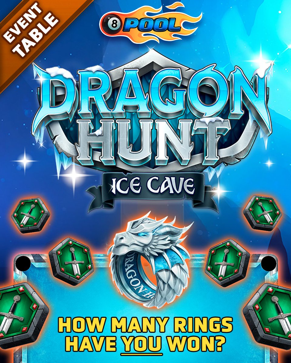 8ballpool's tweet image. #DragonHunt #IceCave Table returns ❄️
Play Now » mcgam.es/WbREuT

🎁 Master tricky #SlipperyIce to win an exclusive Ring, plus extra Tokens for your choice of new exclusive rewards

🗓️ Ends Fri Mar 6, 10am UTC

#8BallPool