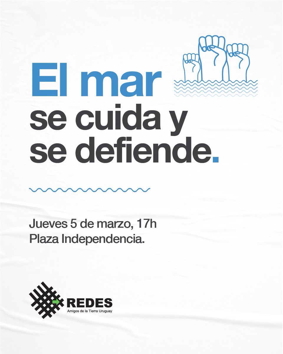 La organización social y la movilización son nuestra herramienta de lucha🌊¡No a las petroleras en el mar uruguayo! 

📢Hoy a las 17h en Plaza Independencia.

Si querés conocer nuestros argumentos seguí este enlace: redes.org.uy/2025/12/23/sob…