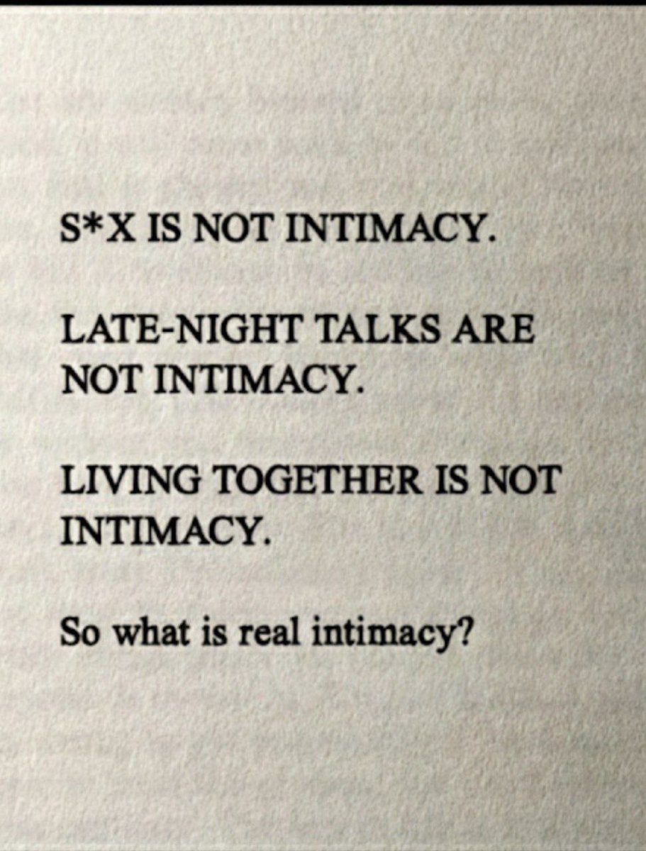 Aspireachievee's tweet photo. REAL INTIMACY.

// Thread // https://t.co/N9KDdrDFzM