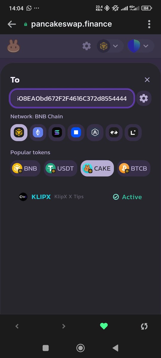 NaturePeak's tweet photo. @ObezX_ Can you help me with the CA of ClipX, the one I  copied on dexscreener is showing something else on pancakeswap https://t.co/zxXOsDfag1