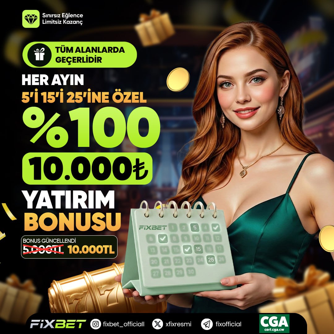 xfixresmi's tweet photo. 🗓 AYIN EN ÖZEL FIRSATI #FIXBET'TE 

🎁 %100 10.000 TL NAKİT KAZANDIN!

🤫 Tüm Alanlarda Geçerli Kazandıran Fırsat!

✅ Tüm Ödeme Yöntemleri Geçerlidir!

👍 Yatırım esnasında "Ayın 5,15,25'i %100 Bonus" kutucuğunu işaretle, bonusunu aktif et!

Giriş: https://t.co/KyVi0yrl3t https://t.co/cBSxw3lOB7
