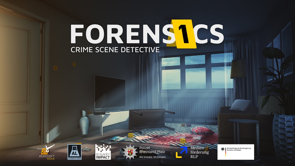 BinaryImpactG's tweet image. We are thrilled to announce "Forensics: Crime Scene Detective"! Developed with real experts from the State Criminal Police Office @LKA_RLP 

Was it murder, self-defense, or an accident? Find out! 

Wishlist now on Steam! store.steampowered.com/app/3765010/Fo… 

#Forensics #IndieGame #Simulation