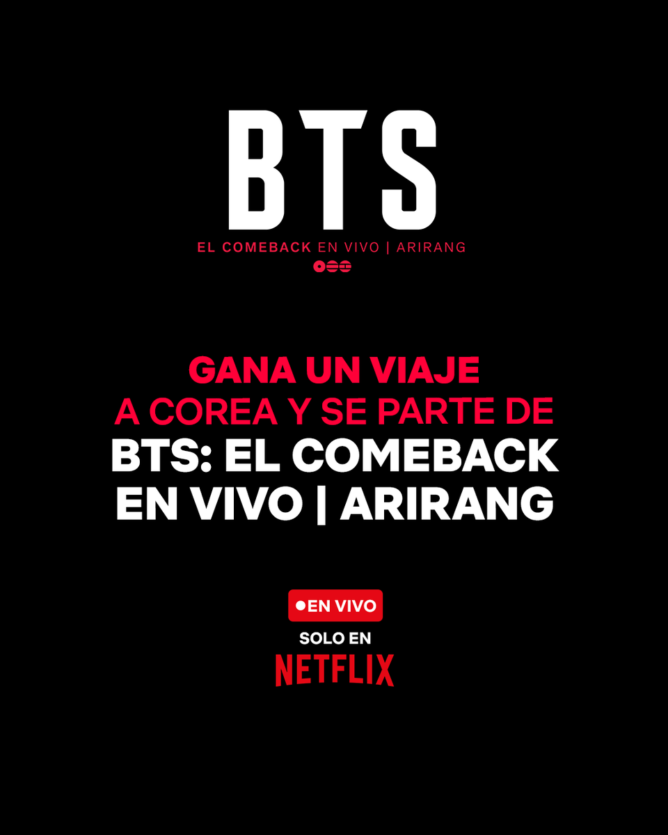 ¡ARMY, GRITEN CONMIGO! 🗣️🇲🇽
¿Quieres viajar a Corea para ver el comeback más esperado de #BTS con tu BFF? ✈️

Aquí las instrucciones para participar:
1. Busca a tu ARMY bestie
2. Graben un TikTok empezando con la frase: “Esta es mi participación para ganar un viaje a Corea con