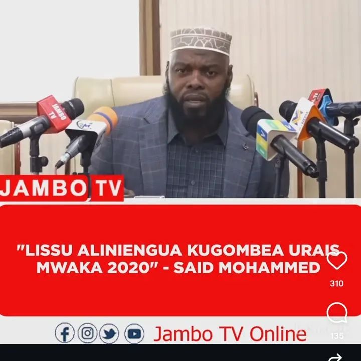 Kwamba Lissu ndio vikao vya chama vya uteuzi na utenguzi? 
Nafasi ya kugombea inatolewa na mtu au vikao? 
Wewe hukushiriki vikao?
Halafu ulitaka ugombee dhidi ya Maalim Seif? 
Na kwanini unasema haya mambo leo miaka 6 baadae? Miaka yote hiyo ulikuwa umezimia? 
Saidi acha ufala.